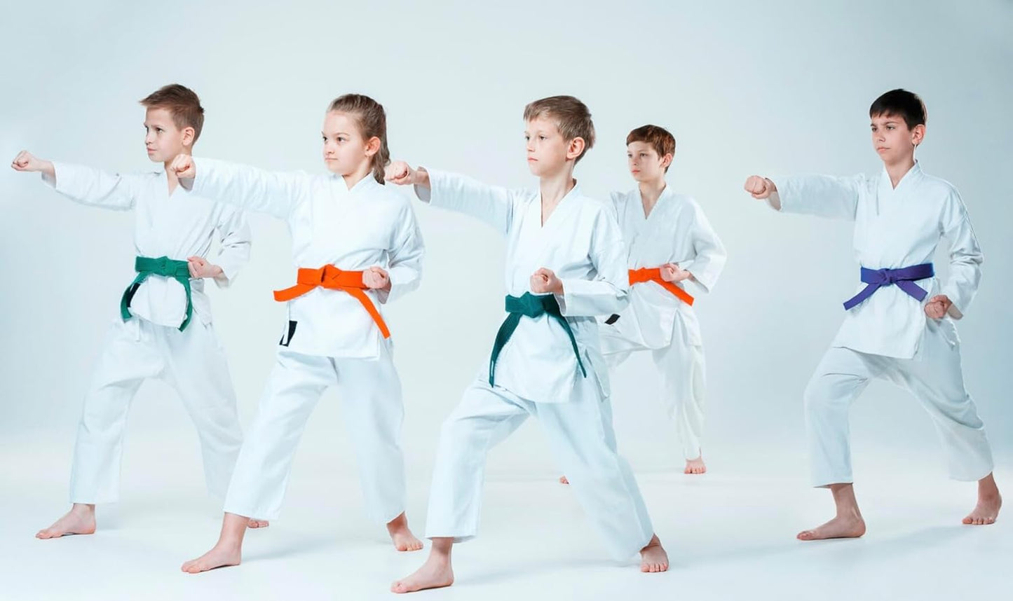 Karate Uniform for Kids & Adults Lightweight Student Gi Pants and Jackets for Martial Arts Uniform With Free Belt