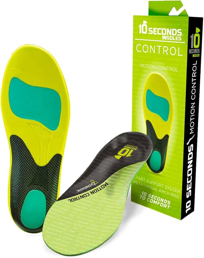 10 Seconds 3210 Motion Control Shoe Insoles, M 13
