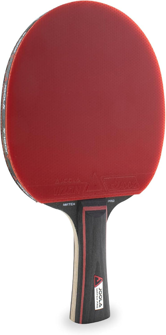 JOOLA Match Pro Performance Ping Pong Paddles - Ergonomic Grip Handle & Pro Friction Technology - ITTF Approved - Table Tennis Paddles for Advanced Control & Speed - Table Tennis Racket - Red