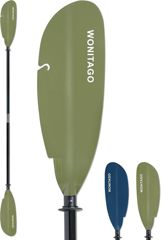 Angler Kayak Paddle with Fiberglass Shaft and Plastic Blade, Floating Adjustable Fihsing Kayak Oar, 220-240 cm/86-94", 240-260 cm/94-102", 260-280 cm/102-110"