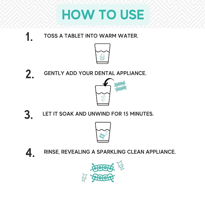 Retainer & Mouth Guard Cleaner Tablets - Mint Flavor Retainer Cleaner Tablets & Invisalign Cleaner - Denture Cleaning Tablets, Denture Cleaner, Aligners, Night Guard, Mouthguard Cleaners - 300 Count