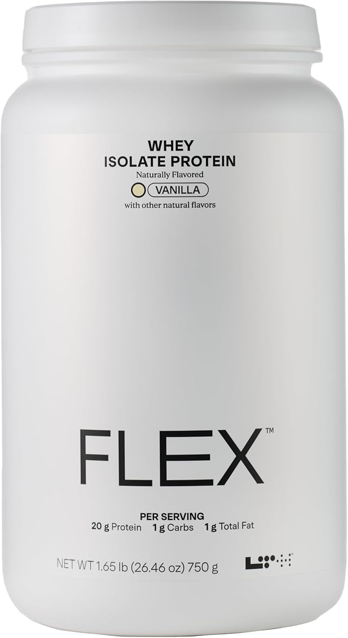 LTH Flex Whey Protein Isolate - Trusted by Life Time Fitness Members - Lactose-Free Protein Powder - NSF Certified for Sport - Low Fat, No Added Sugar & Low Carb - Vanilla (30 Servings)
