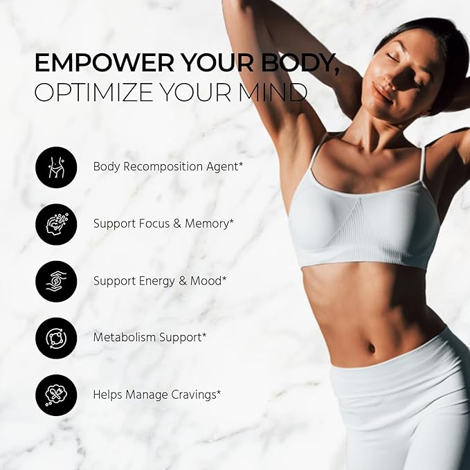 Ignite - Thermogenic Fat Burner & Nootropic - Weight Management, Craving Control, Metabolism, Focus & Energy Support with ACV, Green Tea Extract & More - High Absorption with BioPerine® (60 Capsules)