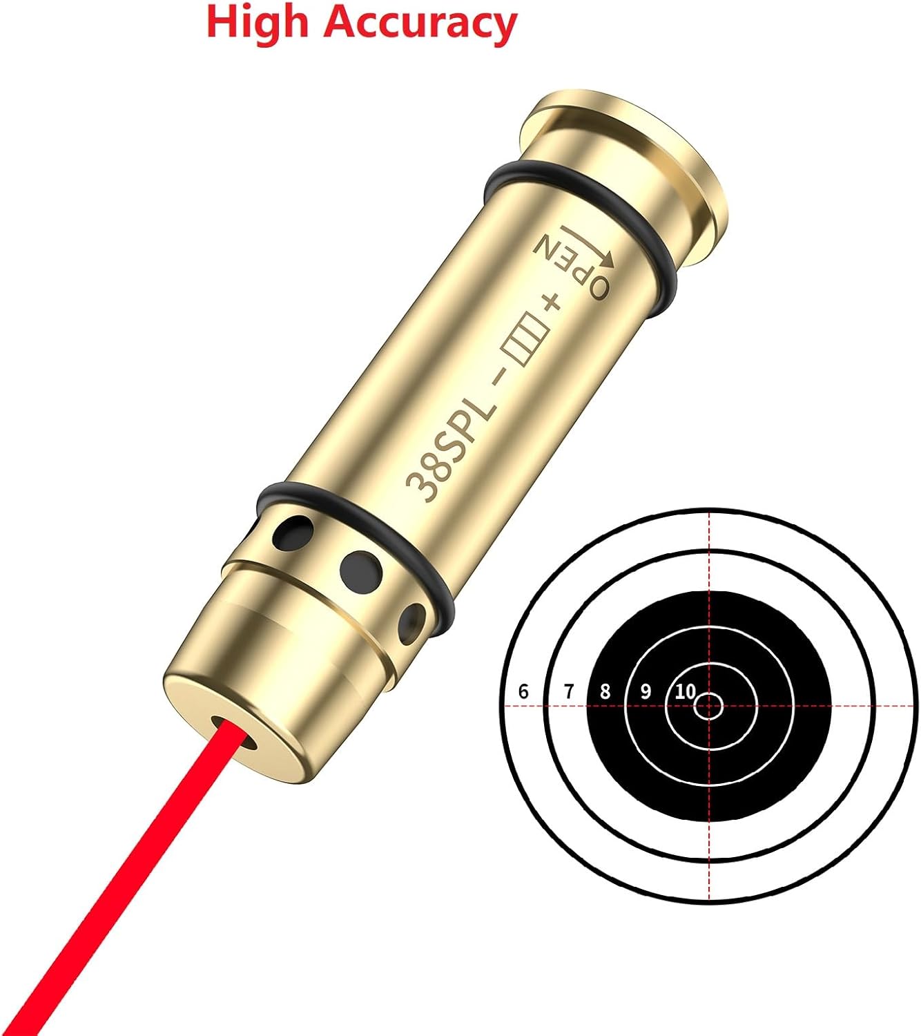 Laser Training Cartridge for .38SPL/.357mag/9mm and Laser Trainer Target for Dry Fire Training System Dry Fire Practice and Shooting Training