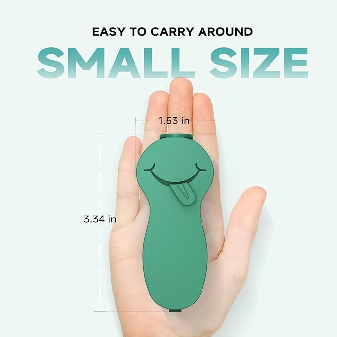 RONAVO Tongue Scraper Tongue Cleaner (New Series) Tongue Scraper for Adults Portable Storage Tongue Coating Removal Bad Breath Care Metal Tongue Scraper with Green Carrying Case