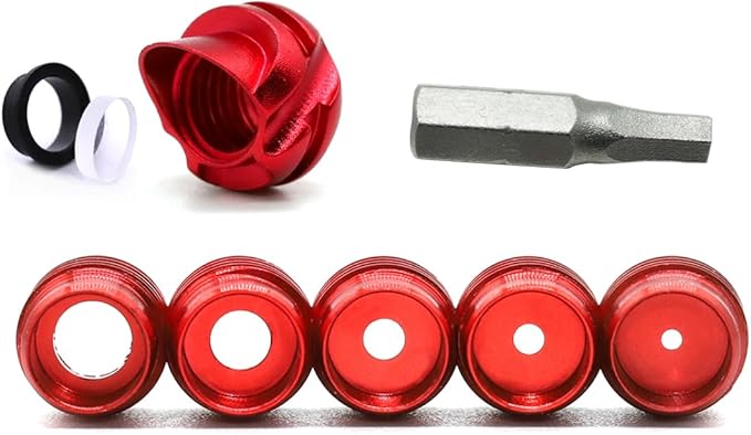 Linkboy Archery 37/45 Degree Hooded Peep Sight Compound Bow Peep Sight Inner Core 6X/8X Clarifier Aperture Lens Kits for Hunting