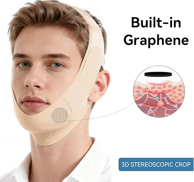 Chin Strap for Sleeping & Nighttime Support - Gently Keeps Mouth Closed to Promote Nasal Breathing for a More Restful Night, Skin Color