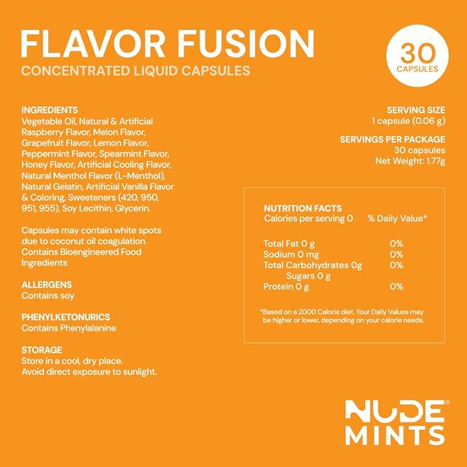 NUDE MINTS | Dual Action Liquid Capsules | Mouth Watering Mint - Lasts 3X Longer - 3X Stronger - Extreme Bad Breath Treatment For Adults - Sugar Free, 0 Calorie - Variety - 10 Pack - 300 Capsule