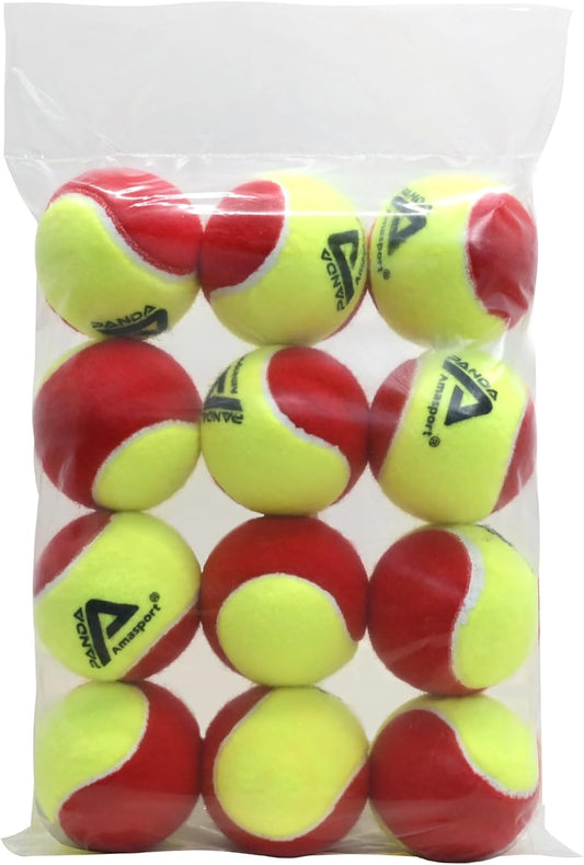 LITIAN Kids Tennis Balls – 50% 75% Low Compression Red Orange Balls with Durable Felt – Softer Than Regular Tennis Balls, Great for Youth Training & Dog Play (12 & 30 Pack)