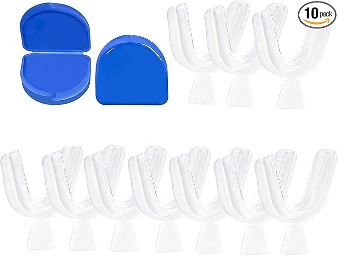 10PSC Teeth Whitening Trays Kits Mouth Trays & 2 Tooth Boxes, Thermoform Moldable Whitening Teeth Tray, Oral Care Thin Moldable Mouth Tray Kit Tools for Whitening