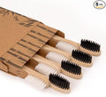 Virgin Forest Bamboo Toothbrushes, 8 Pcs Soft Bristle Toothbrush, Eco-Friendly Toothbrushes, Biodegradable Toothbrushes, Natural Wooden Toothbrush, Charcoal Toothbrushes