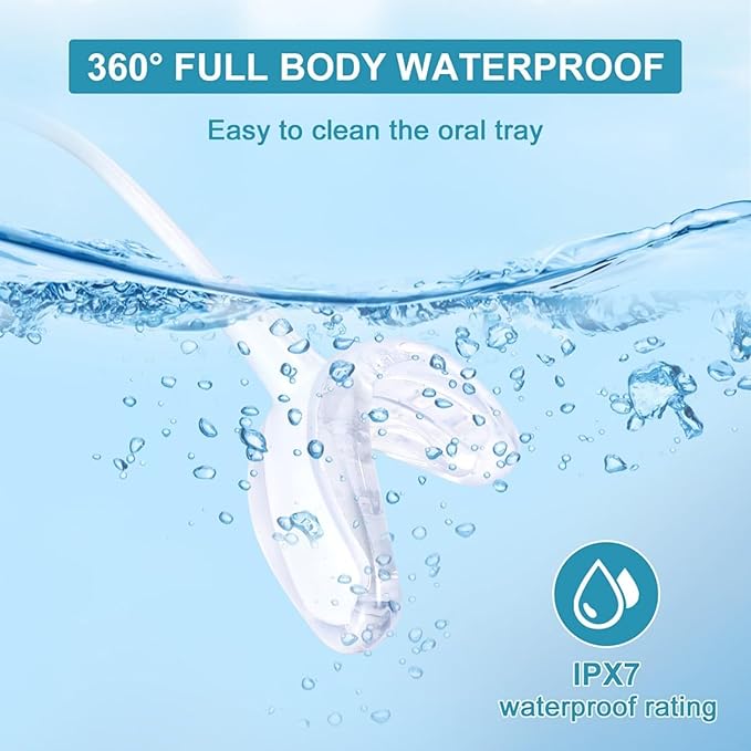 Teeth Whitening Kit with 32xLED Light Professional Complete at Home Smart Phone Whitening System - Best Tooth Whitener Gel Refill - Safely Connected with iPhone/Android/USB for Home Use