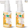 PEGO Kids Oral Spray, Toddler Toothpaste Helper for Fresh Breath,Fruit-Flavored & Portable, for Baby's Daily Oral Care (2Pack, Orange)