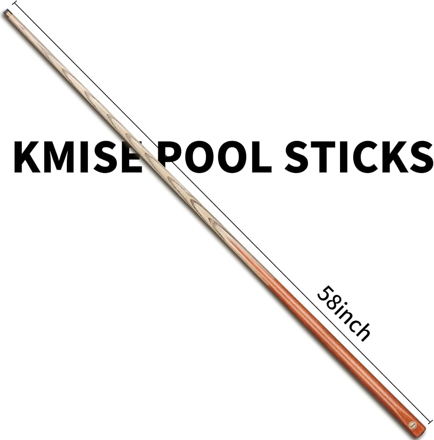 Kmise Pool Cue Sticks, 41"/57“/58" Hardwood Pool Cue Set of 4/6/8, 13OZ/20OZ with 13/10 MM Brass Tips, Table Billiard Cue Stick for Bar, Home, Billiard Room