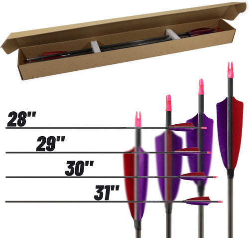 600 Spine Pure Carbon Arrows with Real Turkey Feathers Removable 100 Grain Tips Plastic Nocks for Archery Target Hunting