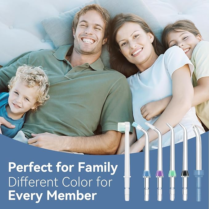 Replacement Tips for Waterpik Water Flosser,Replacement Classic Jet Tips Compatible Brush Heads for Waterpik (AquaFlosser 6 Tips)