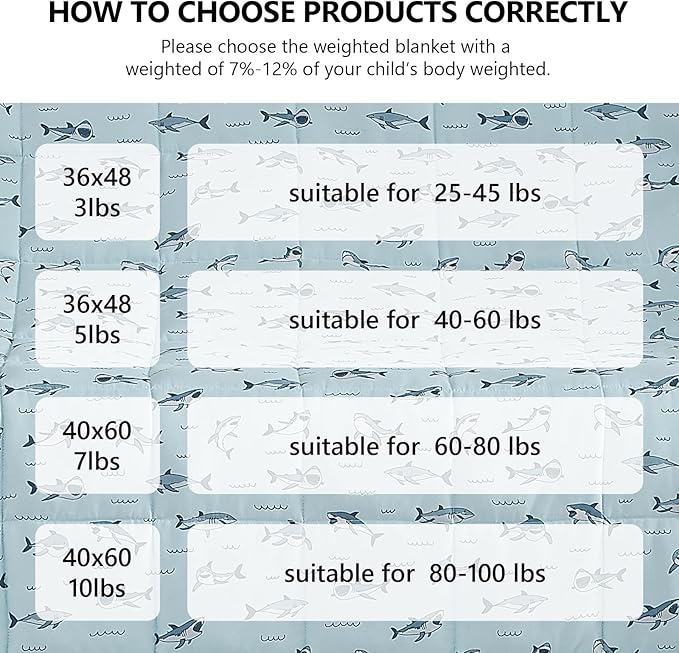 L'AGRATY Weighted Blanket - 36"x48" 5lbs Weighted Blanket Microfiber Material with Glass Beads Small Blanket for All-Season Summer Fall Winter Soft Thick Blanket