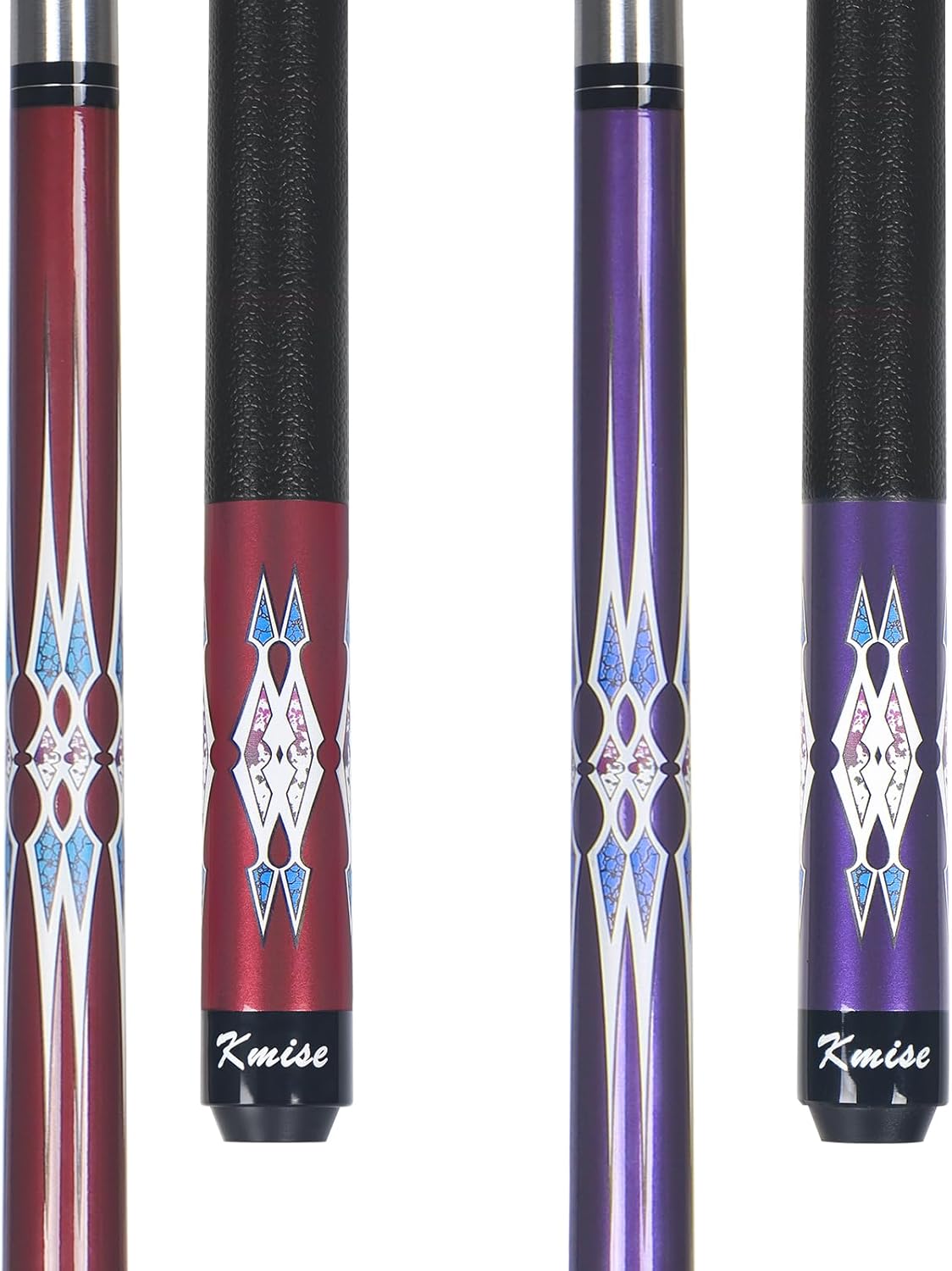 Kmise Pool Cue Stick Set - 58 Inch Pool Cues, 18~21Oz Canadian Maple Professional Billiard Cues Sticks, Pool Sticks for Adults, Multiple Colors, Pool Stick for Bar House Pool Tables Sports