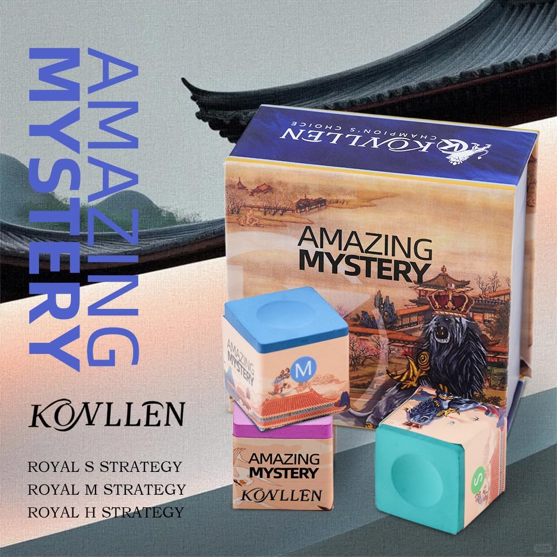 KONLLEN Pool Cue Chalk Nano Technology Billiard Chalk for Professional Tournament Dedicated Pool Chalk (Outstanding Performance, Durable)