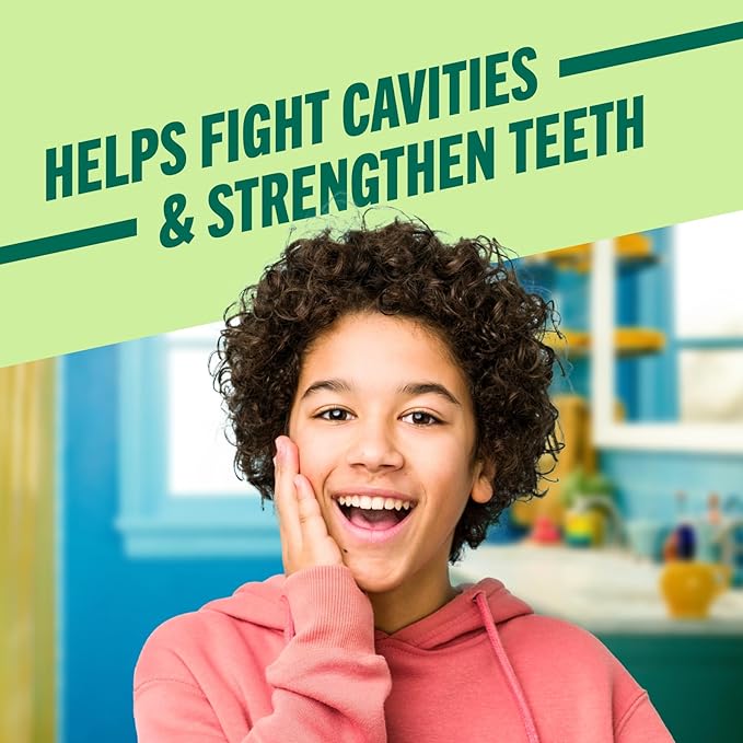 TheraBreath Kids Anticavity Fluoride Oral Rinse, Strengthens Teeth & Enamel, Alcohol Free & Dye Free, Certified Organic Bubblegum Blast Flavor, 16 Fl oz