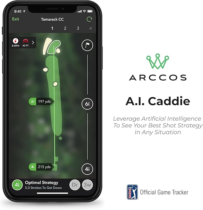 Arccos Smart Sensors: Automatic Golf Game Tracking System, A.I. Powered GPS Rangefinder & Smart Club Distances