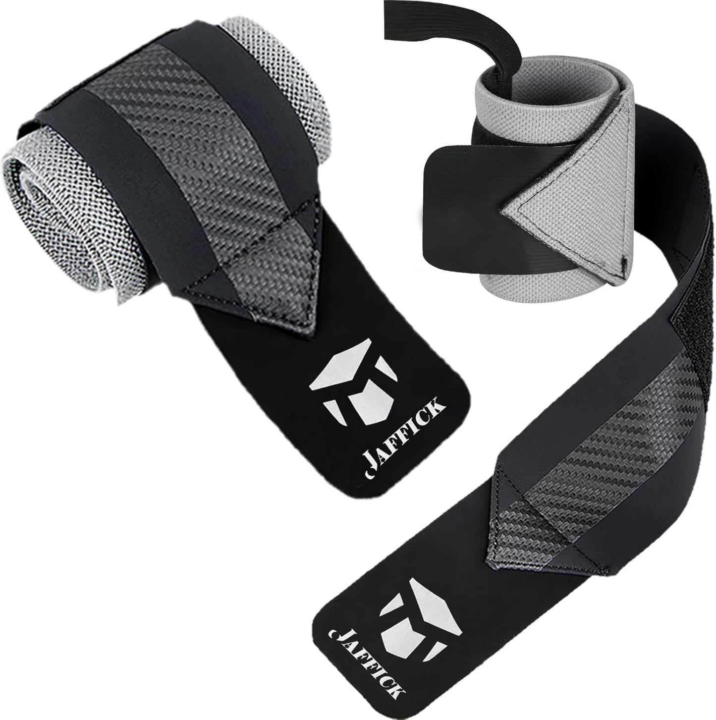 Jaffick Double-Layer Reinforced Wrist Wraps for Weightlifting - Men & Women, Thumb Loop Design for Powerlifting, Crossfit, Bodybuilding, Deadlifting - Fits Both Hands