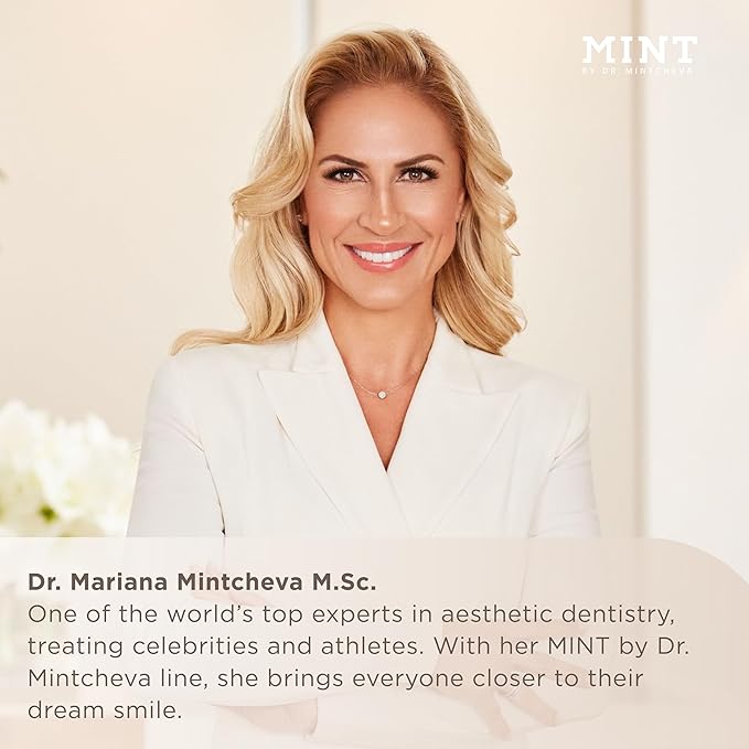 MINT whitening mouthwash with hydrogen peroxide - alcohol-free - mild taste - vitamin B12, peppermint oil and cucumber extract - mouthwash for the care of gums and interdental spaces -By Dr. Mintcheva