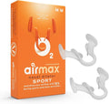 Airmax Unisex Sport Nasal Dilators Two-Pack - Easy, Safe, and Comfortable Breathing Aid - Improves Airflow - Transparent - Medium