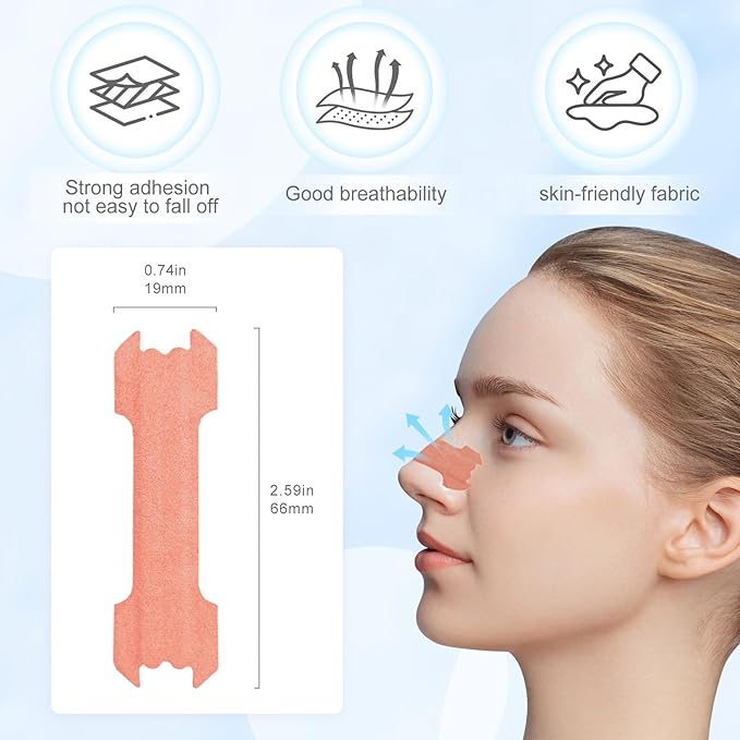 100PCS Nasal Strips for Snoring, Nose Strips for Breathing, Snore Stopper, Nasal Congestion Relief, and Better Sleep Aid