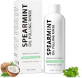 Spearmint Oil Pulling Rinse, Cold-Pressed Coconut Oil for Teeth, Mint Mouthwash, Powerful Organic Peppermint Oil Maintain Gum Health & Freshness Breath