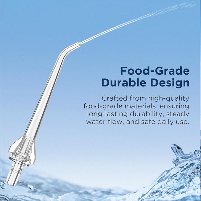 6 Replacement Heads for COSLUS C20(F5020E) Water Flosser and 1 Storage Case (6 Classic Jet Tips + Storage Case Bundle)