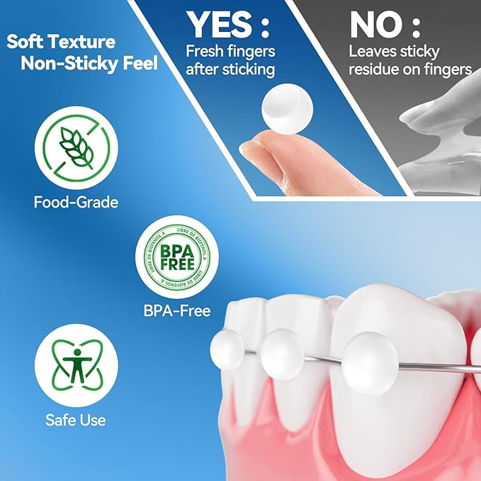 Orthodontic Wax for Braces Wax Dots 140 Individually Wrapped Dental Kit for Wires Unflavored