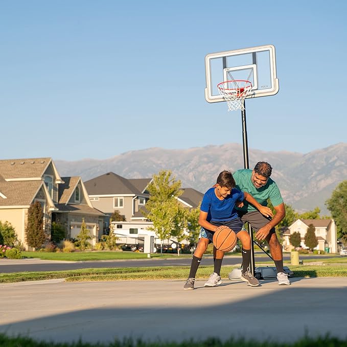 Lifetime 90690 Portable Basketball System, Gray, 44" Polycarbonate Backboard