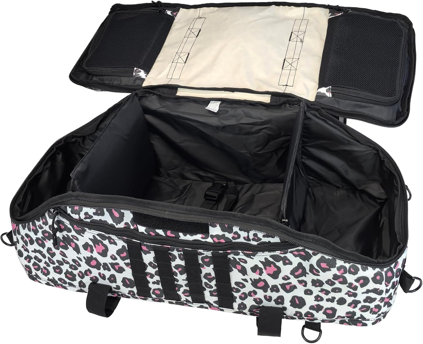 65L Large Duffle Bag, 3-in-1 Tactical Backpack MOLLE Pack for Sports, Gym, Outdoor, Leopard