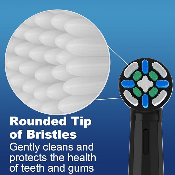 10 Pack IO Replacement Heads Compatible with Oral b IO 2/3/4/5/6/7/8/9/10 Series Electric Toothbrush, Brush Heads Refills Compatible with Oral B IO for Teeth Clean (Black/White)