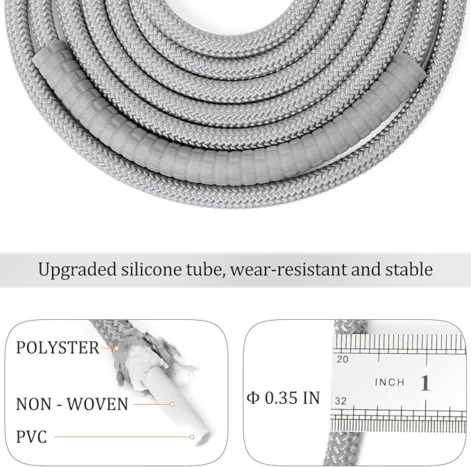 1LB Weighted Jump Ropes for fitness Women Men, Tangle-Free Ball Bearing Rapid Speed Skipping Jump Rope with Adjustable 9mm Cotton & PVC Cord, Aluminum Handles for MMA, Boxing, CrossFit, Weight-loss Workouts