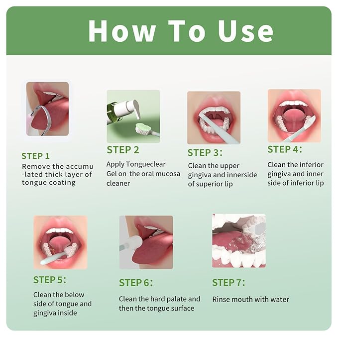 Effective Tongue Scraper and Oral Mucosal Cleaner Kit for Adults - Ergonomic Tongue Cleaner Promotes Fresher Breath, Oral Mucosal Cleaner package, Personal Care Essential (Pink)