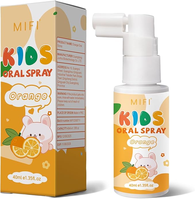 PEGO Kids Oral Spray - Fresh Breath for Children & Toddlers, Fruit-Flavored Oral Care Spray, Easy to Use, Perfect for Home & Travel for Baby's Daily Oral Care (1Pack, Orange)