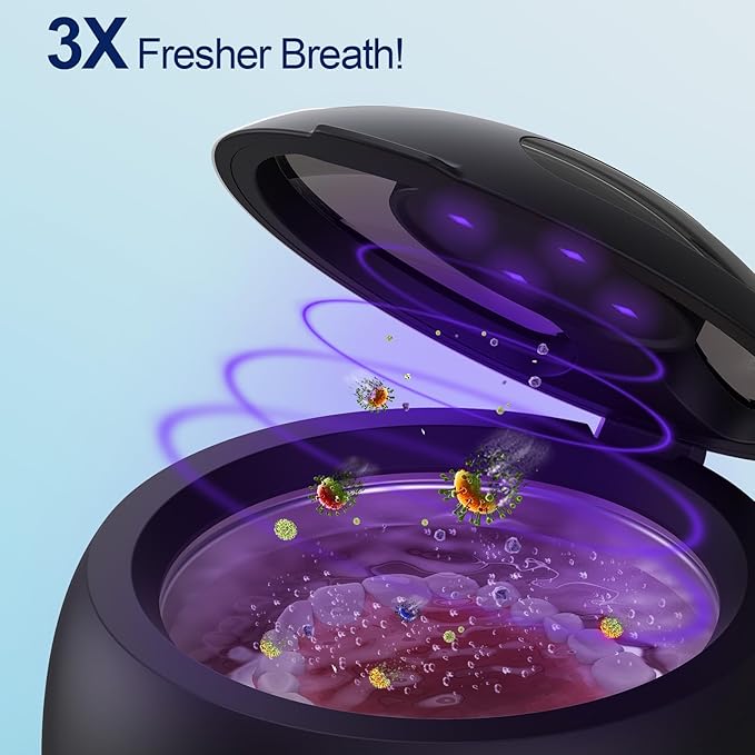 Upgraded Ultrasonic Retainer Cleaner, 45kHz Retainer Cleaner Machine for Denture Cleaner, Retainer Cleaner, Mouth Guard Cleaner, Night Guard Cleaner, Denture Cleaner with 200ML Dental Cleaning Pod