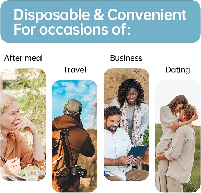 Unflavored Disposable Finger Toothbrush for Adults, 60pcs, Oral Brush ups for Teeth Cleaning, Deep Cleaning Teeth Wipes, Gum Cleanning