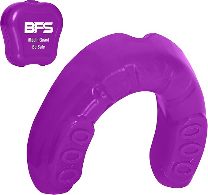 Sports Mouth Guard for Kids,Youth,Boys,Girls,Child Teen Mouthguard with Case (BPA Free) for Boxing, Martial Arts,MMA Karate,Lacrosse,Football,Soccer and All Contact Sports (Purple)