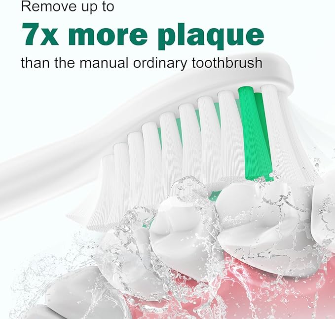 Replacement Toothbrush Heads for Philips Sonicare Replacement Brush Heads Medium Soft Dupont Bristles Electric Toothbrush Replacement Heads Fit E-Series Essence Xtreme Elite Advance, 4 Pack