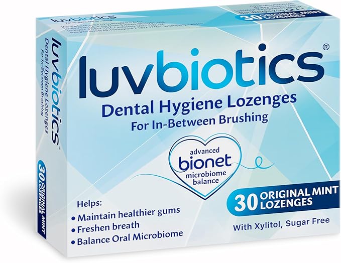 Luvbiotics Advanced Dental Hygiene with Probiotics Original Lozenges, Pack of 3