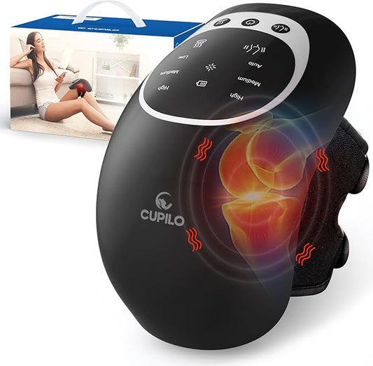 Knee Massager with Heat -[2025 Upgraded Version] Ideal Gift for Women,Men,Heating and Vibrating Pain Relief Knee Massager for Arthritis,Stretched Ligament,Joints and Muscles Injuries