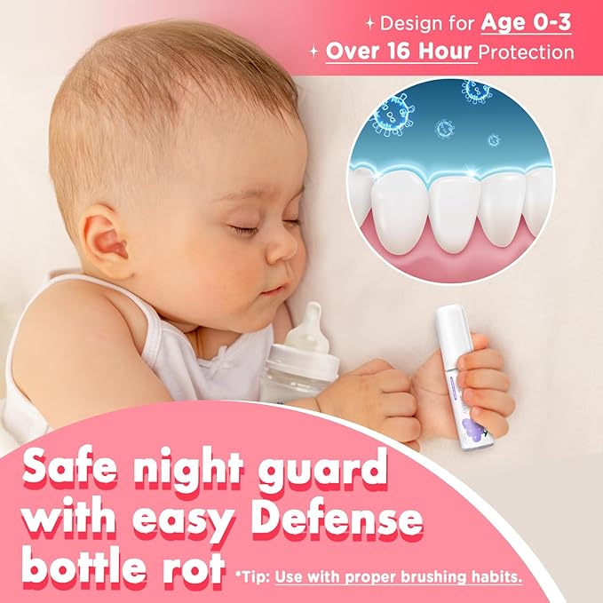 Mouth Spray for Kids Toddler Toothpaste Helper Fluoride Free Baby Toothpaste Cavity Protection Oral Care with Natural P113+ Antibacterial Peptide for Newborns to Age 12(Grape)