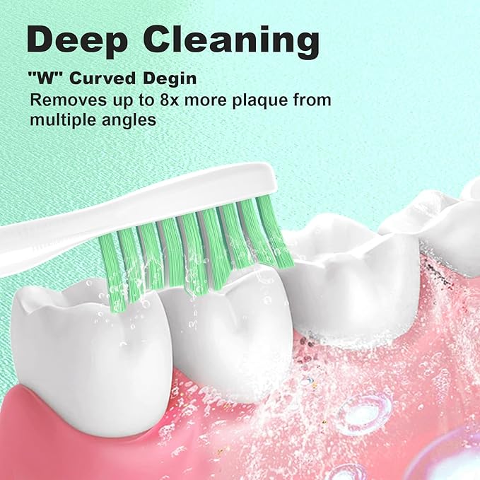 Replacement Toothbrush Heads for Philips Sonicare E Series,Compatible with Sonicare Essence, Elite, Advance, CleanCare Screw-on Electric Toothbrush HX7022/66 HX7023/64,HX7023/30,4 Pack with Caps ﻿