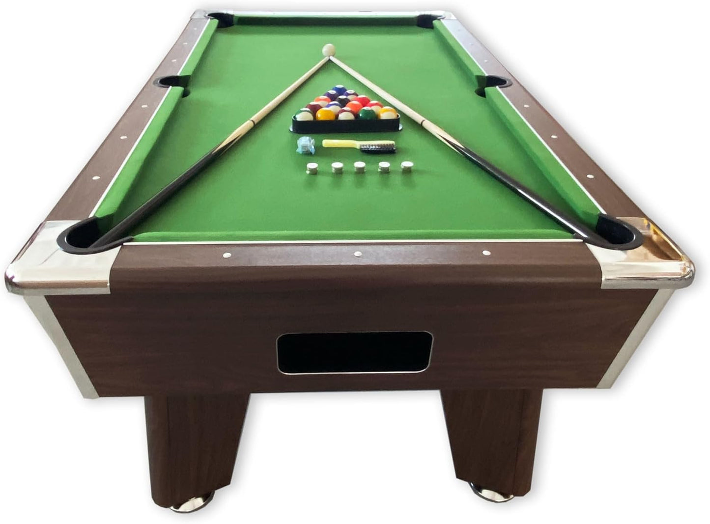 7ft Pool Table Coin Operated Billiard Table Green Felt - Competition