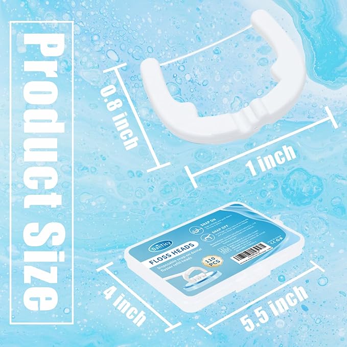 Ultraclean Access Flosser Refill Heads Snap-On Dental Flosser Refill Heads for Proper Oral Care & Hygiene 110PCS