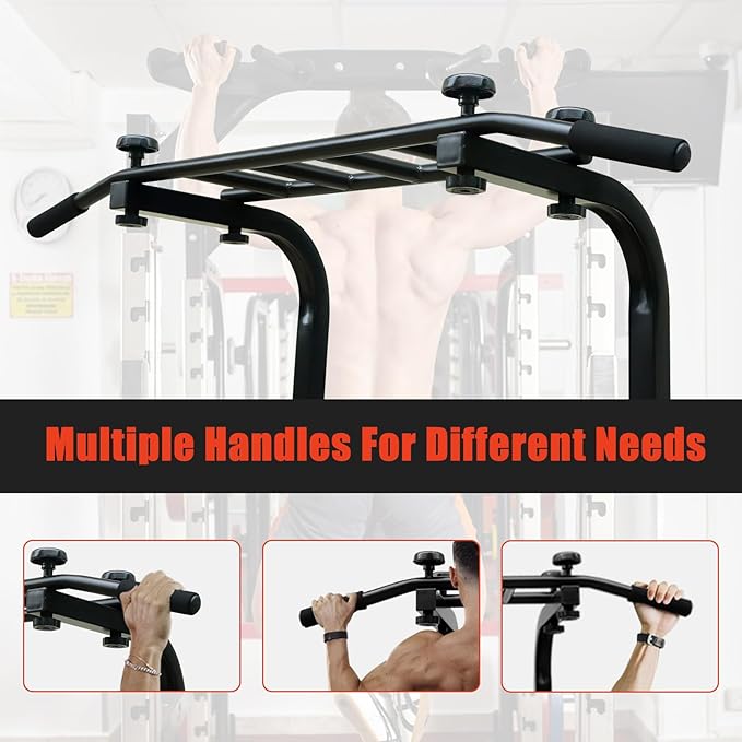 LSKSSNG Power Tower Dip Station Pull Up Bar for Home Office Gym, Multi-Function Workout Dip Station Power Tower for Full Body Strength Training Fitness Equipment, Pull Up Stand Holds Up to 440LBS