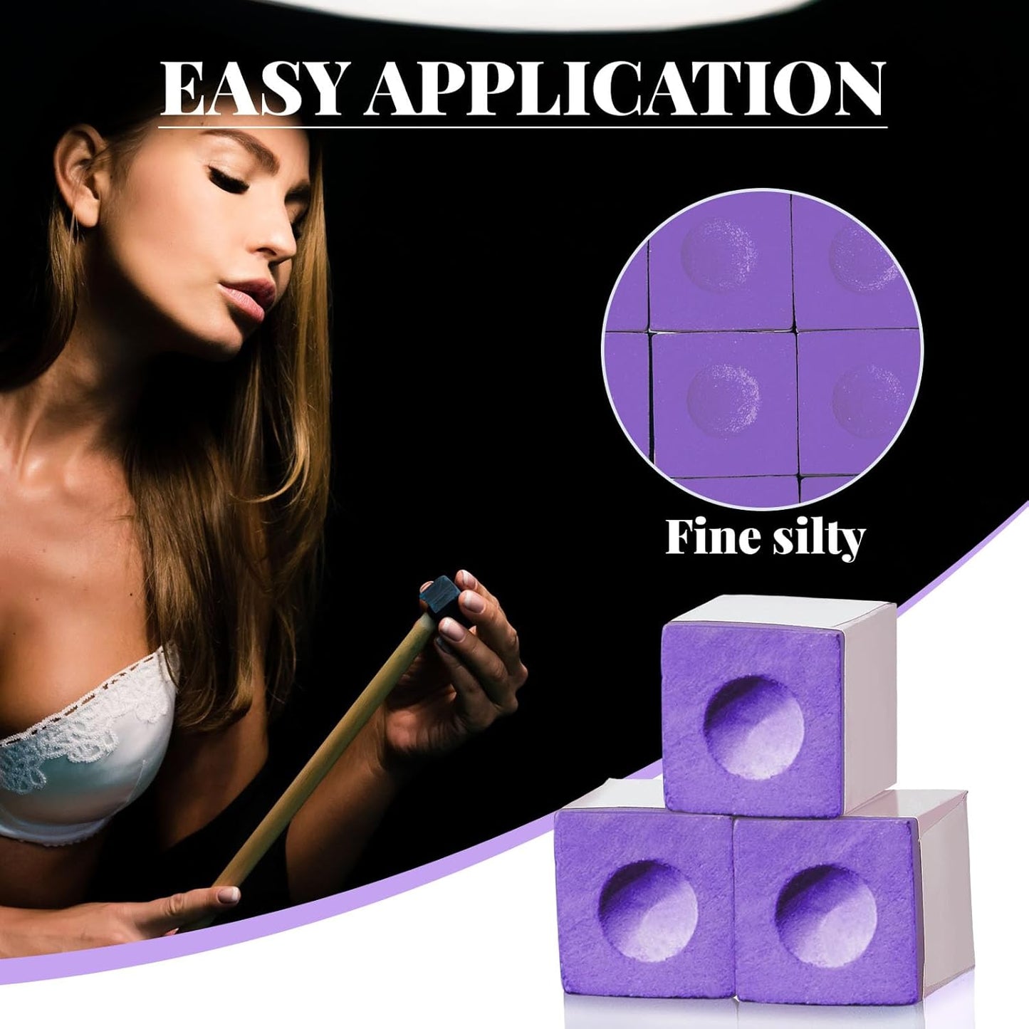 Junkin Pool Chalk Cubes Billiard Cue Pool Stick Chalk Table Accessories for Clubs Bars Home